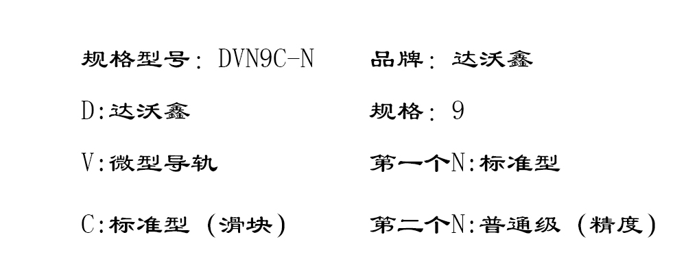 DVN9C-N微型導(dǎo)軌型號圖片