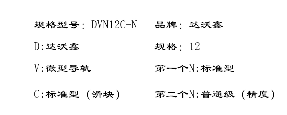 DVN12C-N微型導(dǎo)軌型號圖片
